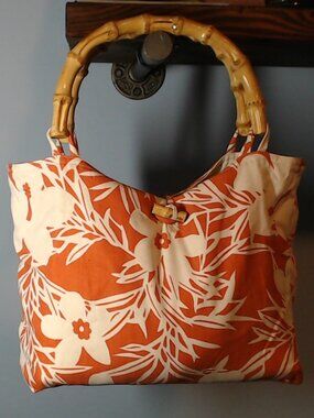 Pineapple Moon Cotton Bag with Bamboo handles